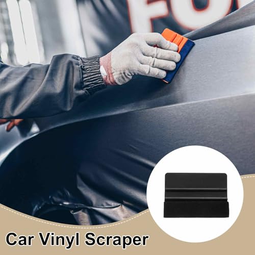 HARFINGTON 20pcs Car Vinyl Scraper 4inch Vinyl Squeegee Felt Edge Squeegee Tool for Car Window Tint Wallpaper Decal Sticker Installation Crafts Car Wrap Paste, Black - color: Black