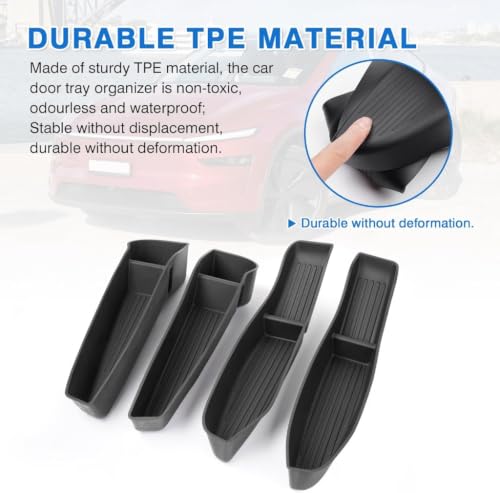 Shademax Car Door Organizer Tray for Tesla Model Y Juniper 2026 2025 / Y L - size: For Tesla Model Y Juniper 2025-2026