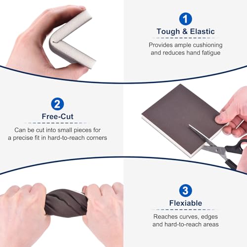 8Pcs 60Grit Double-Sided Sanding Sponges, Washable & Reusable - size: 60Grit