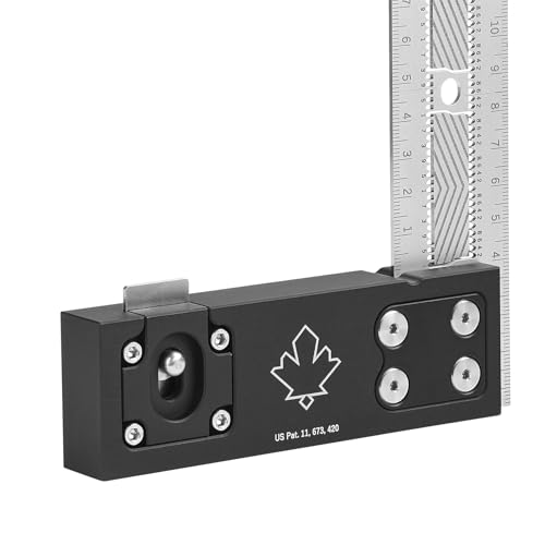 JESSEM 200mm Metric Stainless Steel Precision Square - Durable, Accurate, Premium Tool for Woodworking & Metalworking