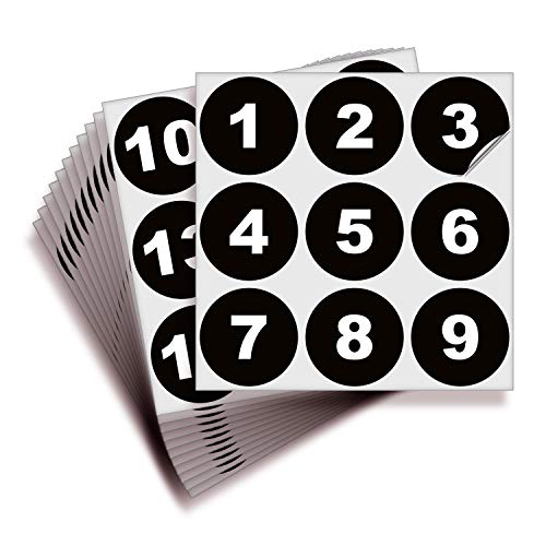 iSYFIX Black Consecutive Number Stickers, 1 to 100, 2 Inch, 1 Set - color: Black, size: 2-inch