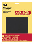 3M Wetordry Sandpaper, 5 Sheets, 9 in x 11 in, Assorted Grits - style: Assorted Grit