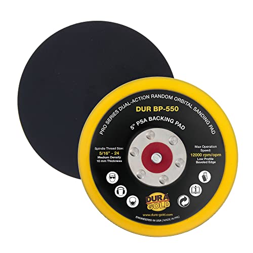 Dura-Gold Pro Series 5" PSA DA Sander Backing Plate Pad - Flexible Low - style: PSA