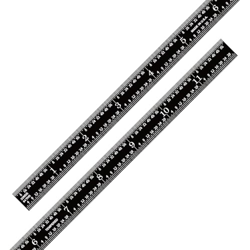 PEC Tools 6"/150mm Black Chrome Metal Ruler, Flexible, English & Metric - color: Black Chrome-Flexible, size: 6"/150mm