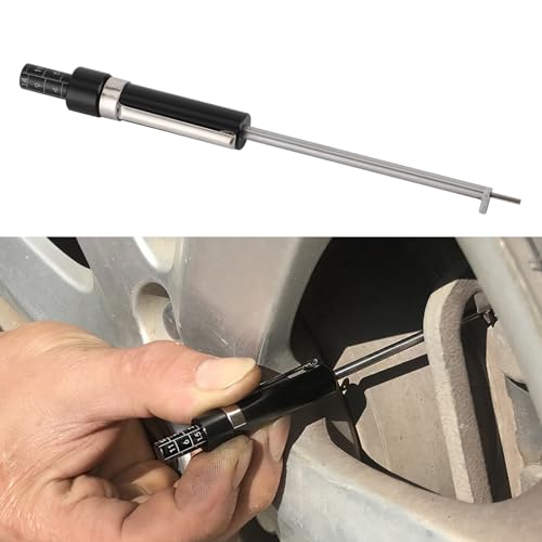 Brake Pad Thickness Gauge for Automotive Vehicles Brake Gauge Tester with 6mm 0.2in Thick Base Plate Measurement Tool