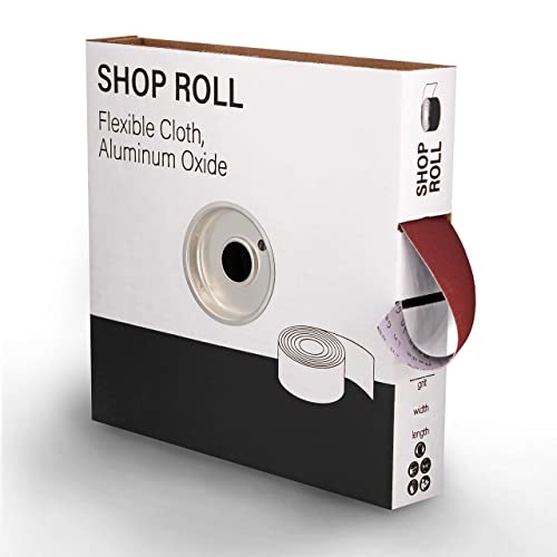 VSM 1" x 50yd (150'), 120 Grit (Fine) Aluminum Oxide Sanding Shop Roll, F-Weight Cotton Cloth Backed Sandpaper Roll for Hand Finishing, Woodworking, Metal Working, Polishing - size: 1IN x 50YD, style: 120 Grit