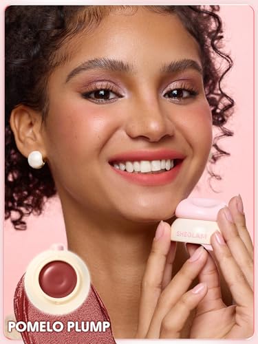SHEGLAM Bounce Putty Pocket Lip Pot velvet Matte Lip Gloss Soft High Pigment Color Lip Stain with Brush-Pomelo Plump - color: Pomelo Plump