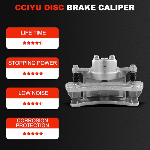 cciyu Front Right Disc Brake Caliper Assembly With Bracket 19B2615C - size: Front Right[19B2615C]
