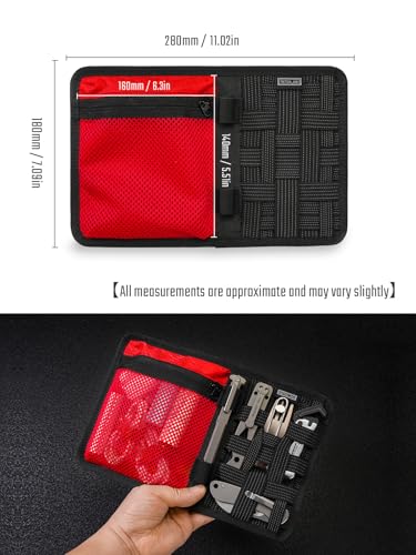 TACTICAL_GEEK TCM10 EDC Organizer Board(Black Red) - color: TCM10-Black Red