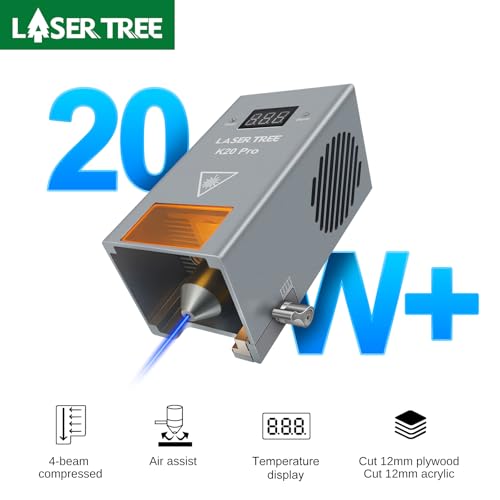 LASER TREE 20W Diode Laser Module, High Precision for Wood & Metal