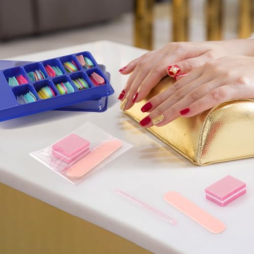 48 Sets Disposable Manicure Kit, Individually Package Nail Kit,Manicure Set with Mini Nail File,Mini Nail Buffer,Nail Stick for Salon Home - size: 48-Sets