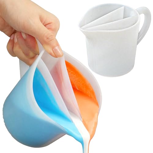 Silicone Pour Split Cup 500ML Cups Silicone Resin Mixing Cup Suitable for Precise Paint and Resin Art Project