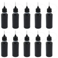 Zorfeter 10 Pcs 15ml Black Precision Tip Applicator Bottles - size: 15 ml