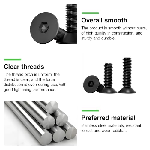 680Pcs M4 Countersunk Flat Head Phillips Machine Screws Assortment Kit, Nuts Washers with Screwdriver, M4x6/8/10/12/16/20/25/30mm for Electronics & Machinery - size: M4-680Pcs