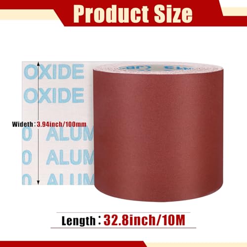 320 Grit Sandpaper Roll, 4 Inch x 32.8 Feet Aluminum Oxide Emery Cloth Roll - size: 320 Grit