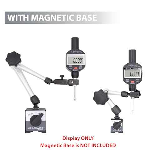 Clockwise Tools IP65 Grade Digital Indicator, DPIR-0105, 0-1 Inch/25.4mm, Inch/Metric Conversion - style: DPIR-0105; 0-1"/25.4mm; IP65 Grade