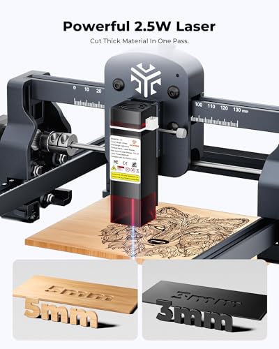 ACMER S1 Laser Engraver Machine, 6000mW Lazer Cutter for Wood and Acrylic - color: Silver, White-6