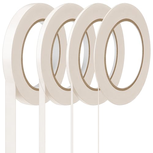Epakh 4 Pack White Pinstripe Tape for Car, 1/16 1/8 1/4 1/2 Inch, 55 yd - color: White, size: 55 yd