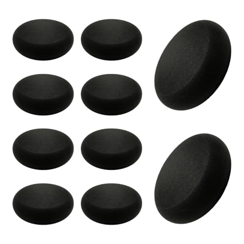 10PCS Car Foam Applicator Pads, 3.78" Round Auto Hand Polishing Pads, Compound Vehicle Detailing Sponges for Waxing, Paint, Ceramic, Glass (Black) - color: Black