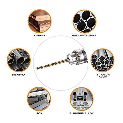 Narwhal 3/8 Inch Drill Bit (3 Pack) Cobalt for Metal & Stainless Steel - size: 3/8 in