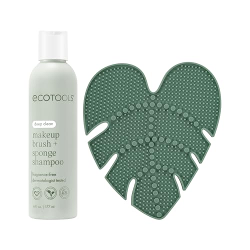 EcoTools Brush Cleaner Mat + Deep Clean Shampoo Bundle, 2 Piece Set - size: 2 Count (Pack of 1)