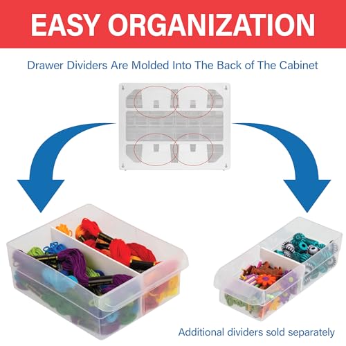 Akro-Mils 44-Drawer Plastic Storage Cabinet, 20"W x 6"D x 16"H, Black - color: Black, size: 44 Drawer, style: 1 Pack