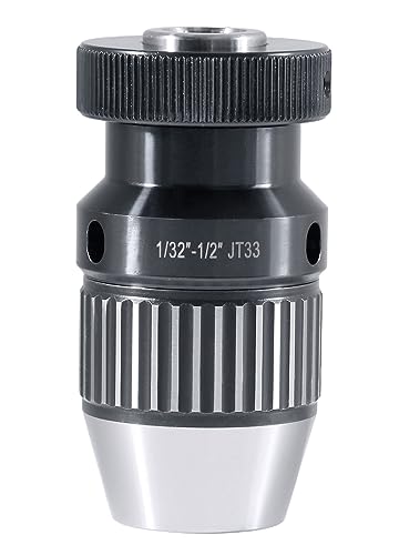 Accusize Industrial Tools Precision Keyless Drill Chuck, 1/32-1/2 in, 33JT - size: 1/32-1/2", 33JT
