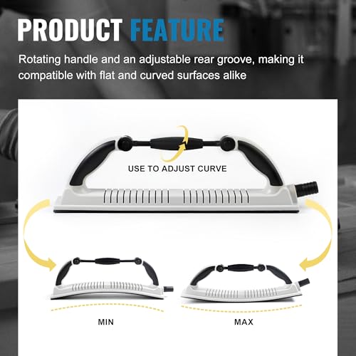 S SATC 15PCS Adjustable Radius Flexible Sanding Block with Hook & Loop Backing 70 x 400MM Longboard Hand Sander for Automobile Ship Wood Grinding with 80 120 180 240 320 Grit Mesh Sandpapers - style: Longboard Sanding Blocks with 15 PCS Sandpapers