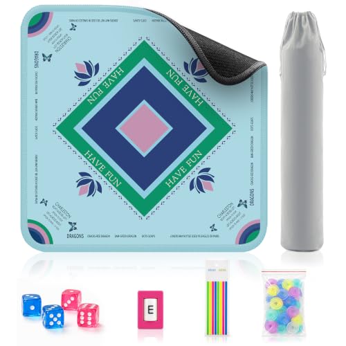 Mahjong Mat Set for American Mahjong, 32.4" x 32.4" - color: Hehua-set-1