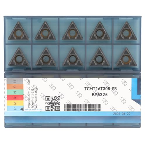 TCMT32.52(TCMT16T308) Turning Insert for Steel Semi-Finish Tools 10pcs - size: TCMT 32.52-PM
