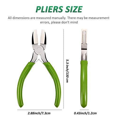 Mudder 2 Packs Nylon Jaw Pliers for Jewelry Making,Green - color: Green