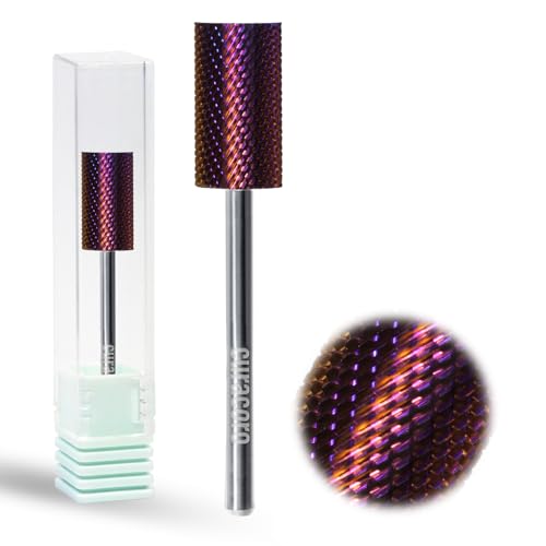 Curacoro Nail Drill Bits 3/32'' Large Barrel Carbide Bit (Fine) - color: Galaxy - Large Barrel Bit, size: Fine