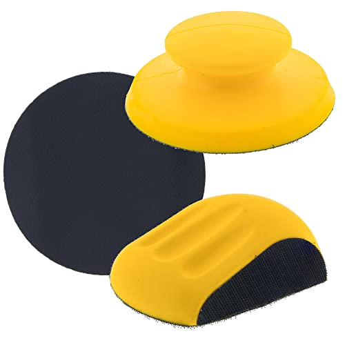 Dura-Gold Pro Series 5" Round & Mouse-Shaped Hand Sanding Block Pads for