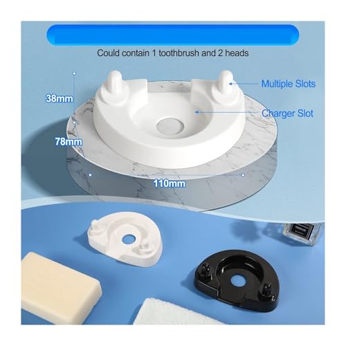 Electric Toothbrush Stand, Compatible for Oral B IO Toothbrush Storage Rack Brush Head Holder Charging Dock Rack(Only Holder (White))