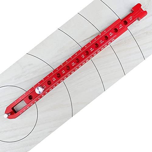 Woodworking Compass Scriber, Adjustable Circle Drawing Ruler - style: Pocket Compass XL - 1" – 21" Range
