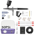 50PSI Dual Action Airbrush Kit with Compressor