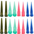 120Pcs 4 Size Mix Plastic Dispensing Tips, Tapered Pinhead 14 Gauge,18 Gauge,20 Gauge,22 Gauge 0.64mm ID, TT Adhesive Applicator Tips - size: 4 Size Mix