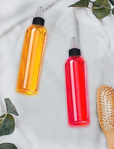 EOSAU 12 Pcs 8oz Clear Plastic Squeeze Bottles for Liquids, Twist Top Cap - color: Clear, size: 8oz 12Pack