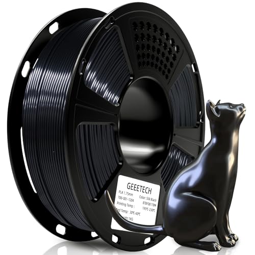 Geeetech Silk PLA Filament 1.75mm, Black 1KG for Bambu AMS - color: 1kg Silk Black