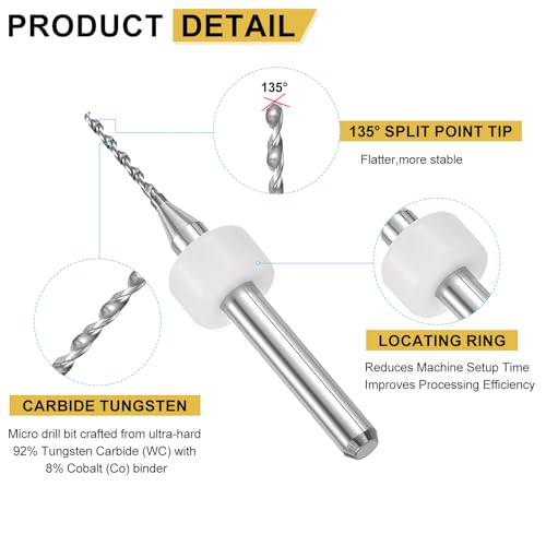 PATIKIL 20 Pack 0.95mm Micro Drill Bits Carbide Tungsten Steel - size: 0.95mm