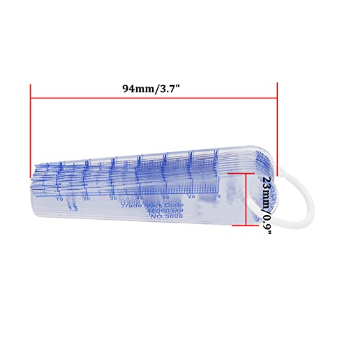 Plastic Feeler Gauge 0.05mm to 2mm Metric Gap Measuring Tool 19 Leaf - size: 0.05mm-2mm 19 Leafs