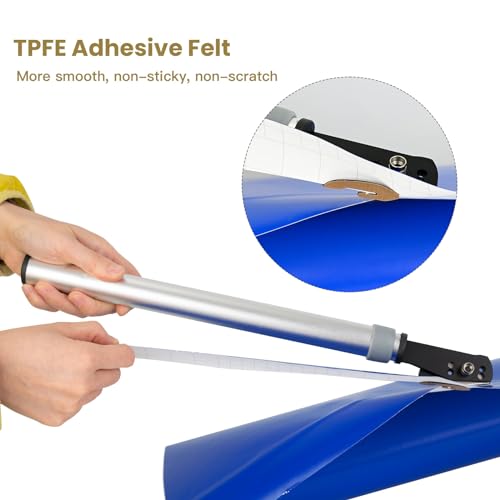 NEWISHTOOL Scalable Pole Long Handle Film Cutter, 42cm-67cm Long Distance - color: Single-blade-knife Set