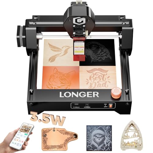 Longer Ray5 Laser Engraver, 3500mW Lazer Engraving Machine, 141×130mm - size: 141×130mm