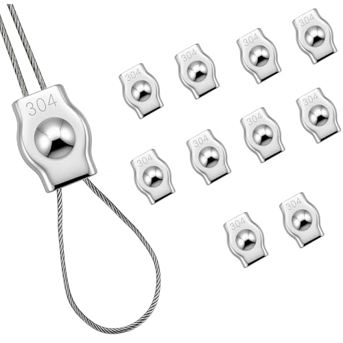 10PCS M5 Wire Rope Clamp,Single clamp - size: M5-1-10Pack