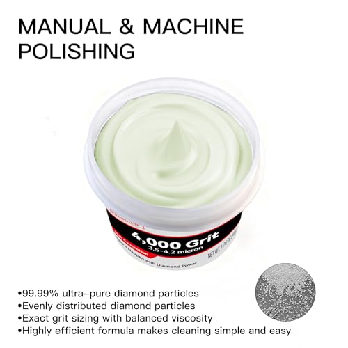 Diamond Paste Polishing Compound for Fine Lapping, 4,000 Grit, 50 G/1.76 Oz - size: 4,000Grit, style: 1.78 oz (50g)