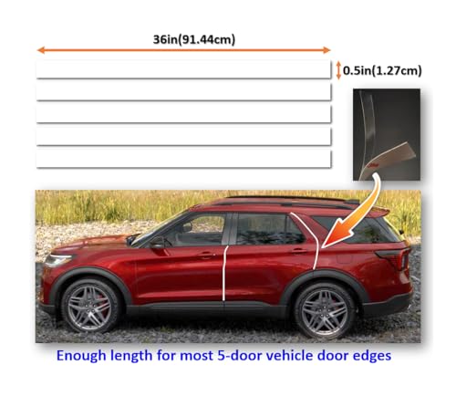 [3M]-5doors(Pro) Customized Car Door Edge Protector Made with 3M PPF - color: Clear Pro 0.5inx36in/5strips