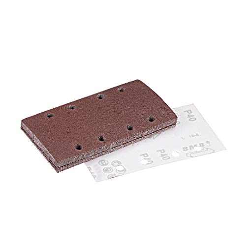 uxcell 40 Grit 1/3 Sanding Sheet Sander Sandpaper Hook and Loop Pads 8 Hole 15pcs - style: 40 Grit