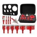 FOCSTOL Tile Hole Saw Kit 11PCS, 1/4"-2-1/2" Drill Bits with Triangle Shank - size: KIT4(Triangle)