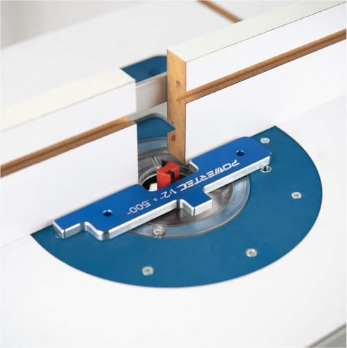 POWERTEC 7pc Set Router Table Setup Bars, 3-Gauges-in-One Aluminum Setup Blocks Height Gauge Set w/Table Saw Angle Gauge, Digital Angle Finder Protractor for Woodworking, Table Saw, Miter Saw (72037)