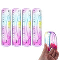 4 PCS 6 Inch Flexible Ruler, Bendable Plastic Ruler, Soft Bendable Gradient Colour Rulers with Centimeters and Inches for Student School Classroom Office Supplies - size: 6 Inch